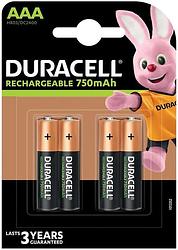 Foto van 4 x aaa duracell oplaadbare batterijen - stays charged