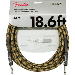 Foto van Fender professional series tweed woodland camo instrumentkabel 5.5 meter