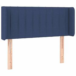 Foto van Vidaxl hoofdbord met randen 83x16x78/88 cm stof blauw