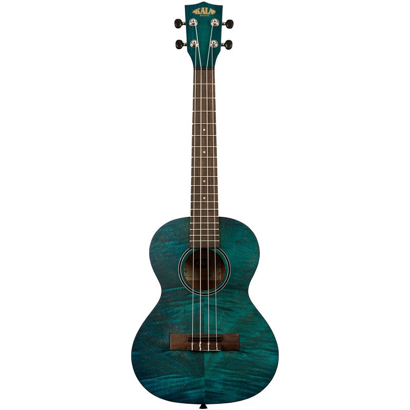 Foto van Kala blue exotic mahogany tenor ukelele met hoes