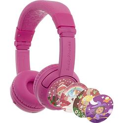 Foto van Onanoff buddyphones® on ear headset bluetooth, kabel kinderen pink volumebegrenzing, vouwbaar, headset