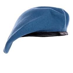 Foto van Leger soldaten baretten lichtblauw 61 cm - verkleedhoofddeksels