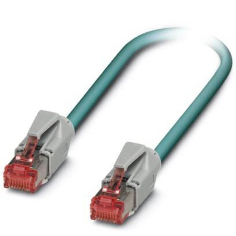 Foto van Phoenix contact 1408935 rj45 netwerkkabel, patchkabel cat 5 sf/utp 5.00 m waterblauw 1 stuk(s)