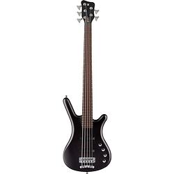 Foto van Warwick rockbass corvette basic 5-string fretless nirvana black transparent satin fretloze basgitaar met gigbag