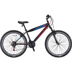 Foto van Geroni hardtail mountainbike magnum 27 inch 40 cm junior 21v v-brakes zwart/rood