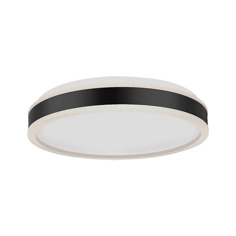 Foto van V-tac vt-7757-b designer plafonnière - rond - ip20 - zwarte behuizing - 38 watt - 4050 lumen - 4000k