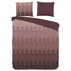 Foto van Goodmorning dekbedovertrek chevron bordeaux-1-persoons (140 x 200/220 cm)