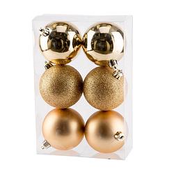 Foto van Cosy @home kerstballen goud ø 8 cm - 6 stuks