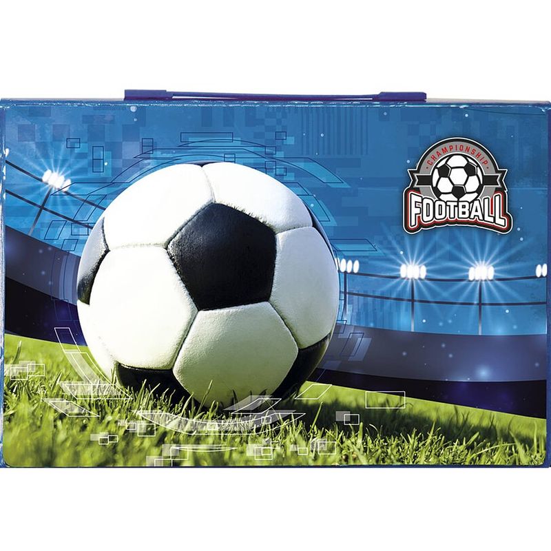 Foto van Derform kleurset football jongens 31 x 21,5 cm blauw 68-delig