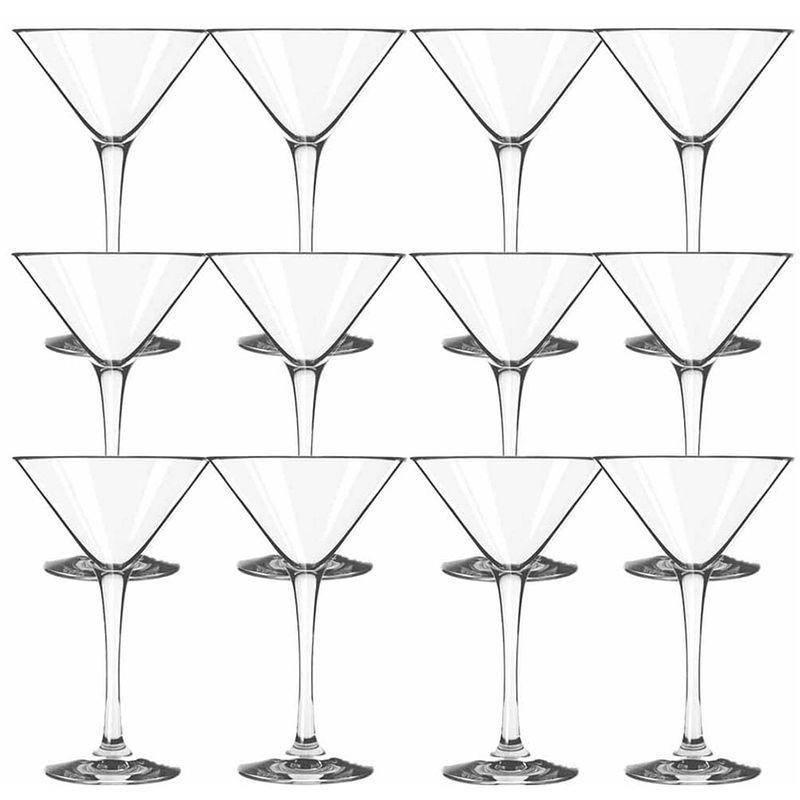 Foto van 12x cocktail/martini glazen transparant 260 ml martini - cocktailglazen