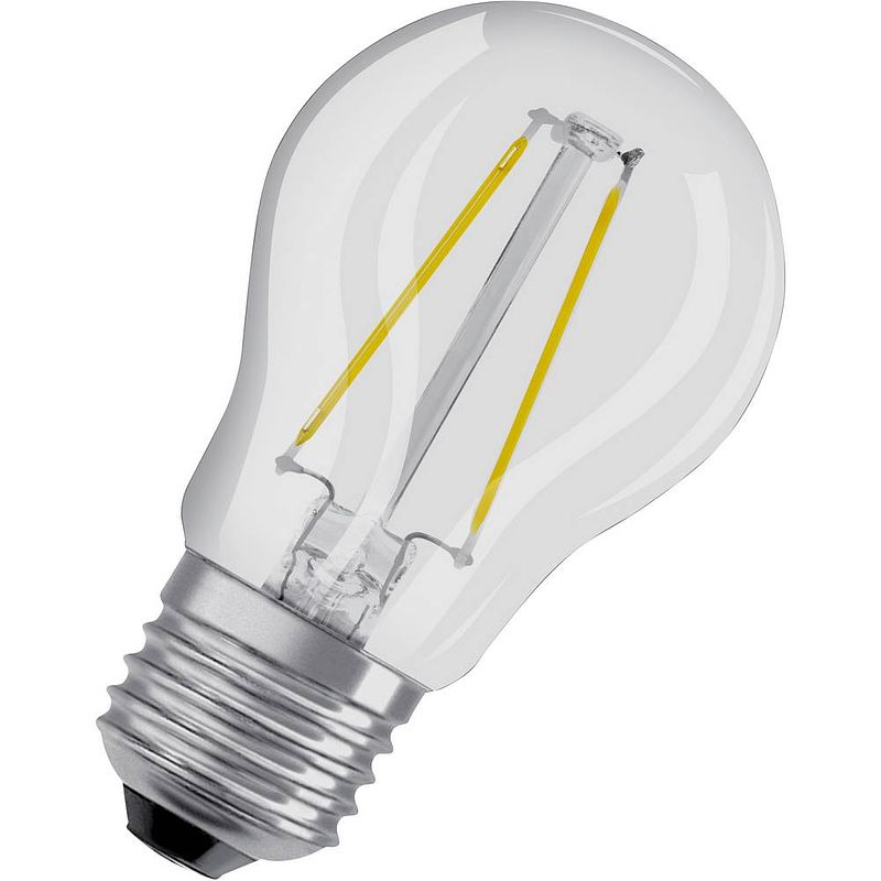 Foto van Osram 4058075436848 led-lamp energielabel f (a - g) e27 peer 2.8 w = 25 w warmwit (ø x l) 45 mm x 77 mm 1 stuk(s)