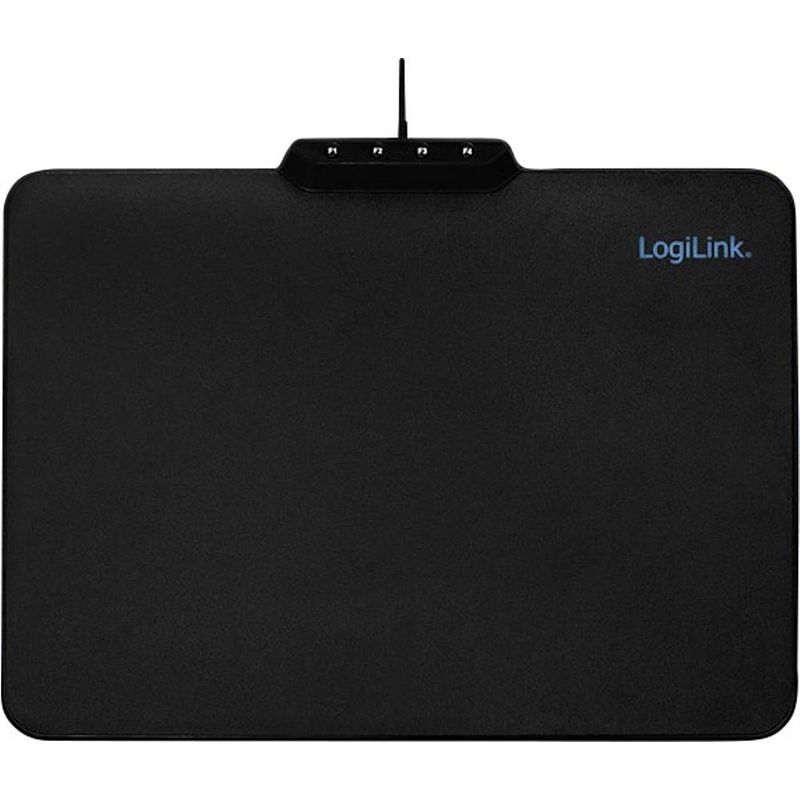 Foto van Logilink id0155 gaming muismat verlicht zwart (b x d) 360 mm x 260 mm