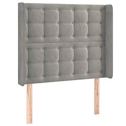 Foto van The living store hoofdeind classic - bedombouw - 93x16x118/128 cm - zacht fluweel