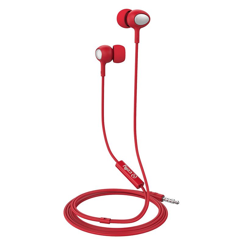 Foto van In-ear stereo oordopjes up500, rood - kunststof - celly