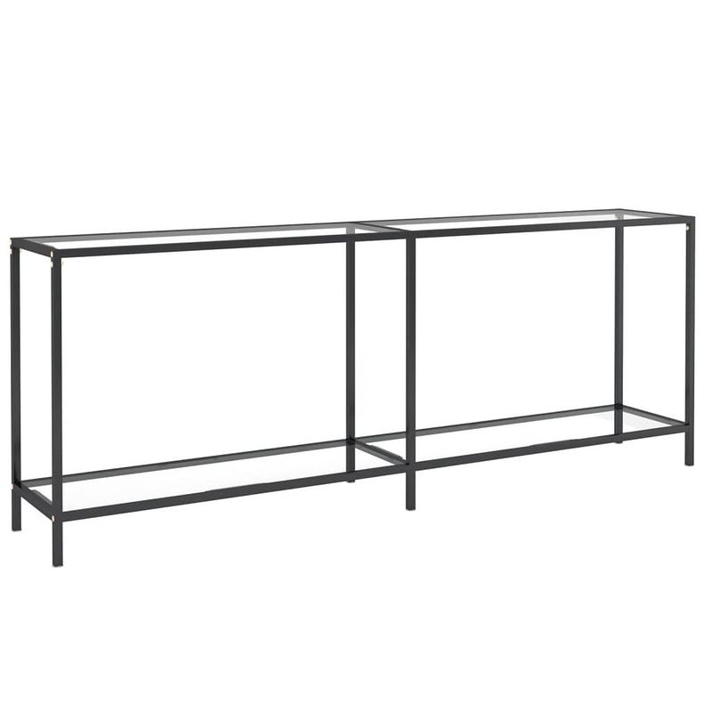 Foto van Vidaxl wandtafel 200x35x75,5 cm gehard glas transparant