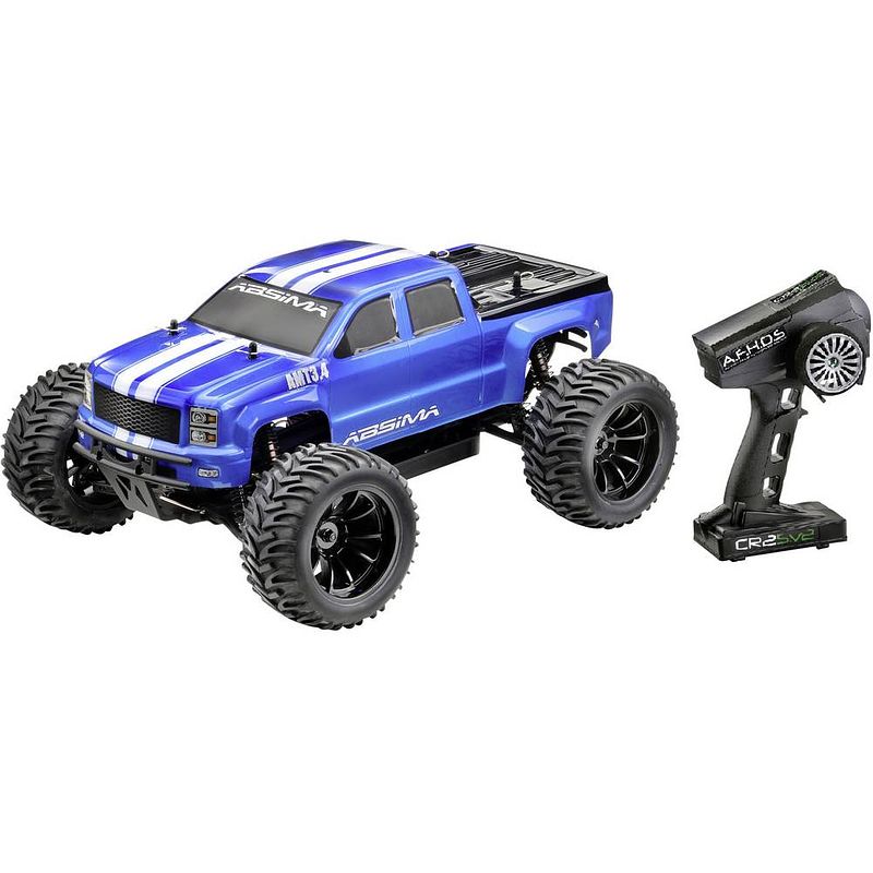 Foto van Absima amt3.4 bl brushless 1:10 rc auto elektro monstertruck 4wd rtr 2,4 ghz