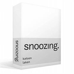 Foto van Snoozing - laken - katoen - lits-jumeaux - 240x260 - wit