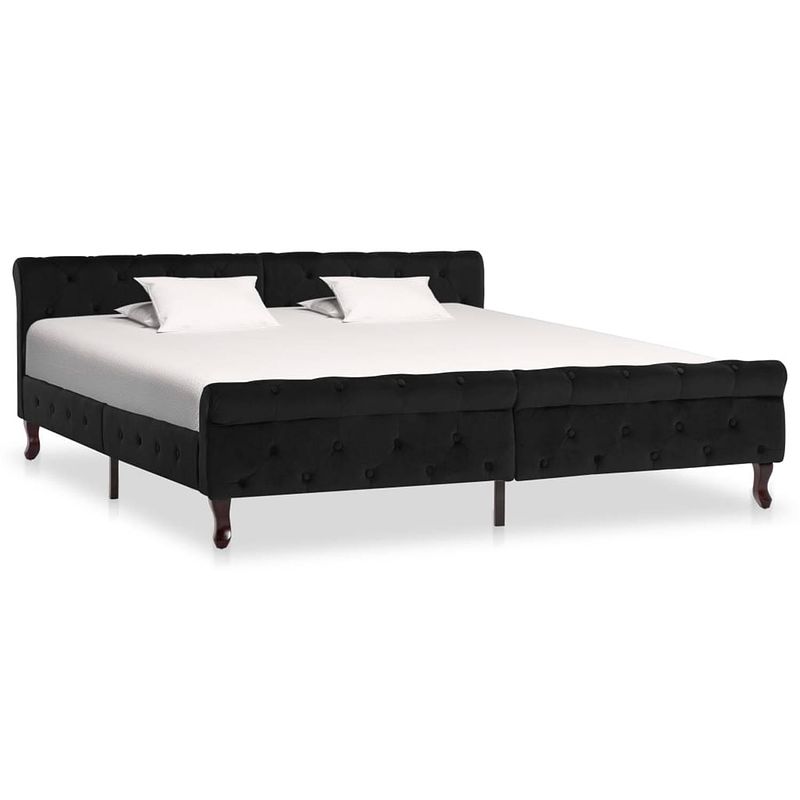 Foto van Vidaxl bedframe fluweel zwart 180x200 cm