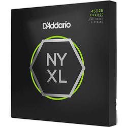 Foto van D'saddario nyxl45125 nickel wound light top medium bottom 45-125 snaren voor vijfsnarige bas