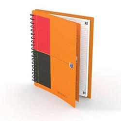 Foto van Oxford international meetingbook connect, stevige kartonnen kaft oranje, 160 bladzijden,ft b5, gelijnd