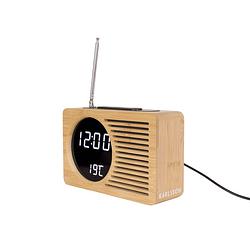 Foto van Karlsson - wekker retro radio bamboo - bamboe