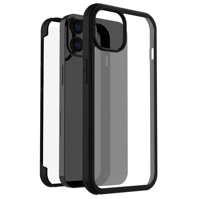 Foto van Accezz full protective cover voor apple iphone 13 pro max telefoonhoesje zwart