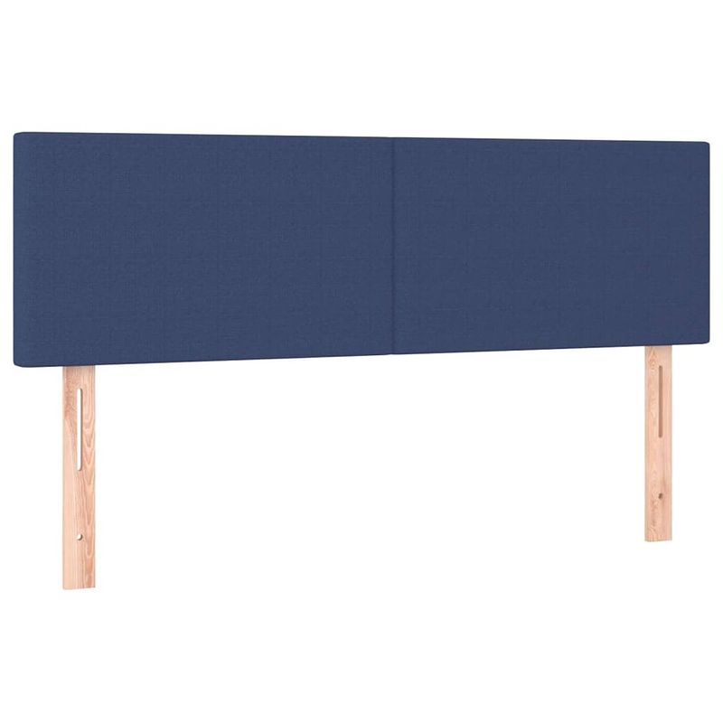 Foto van The living store hoofdbord - hoofdeind - blauw - 144 x 5 x 78/88 cm - verstelbare hoogte