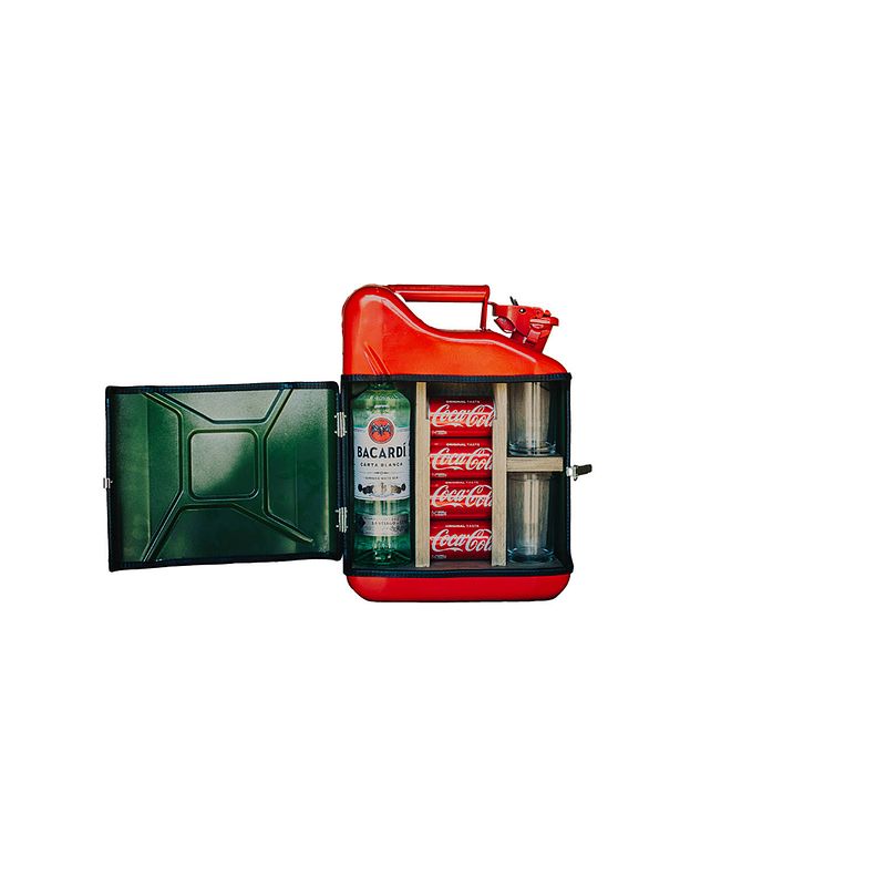 Foto van Jerrycan minibar - 10 liter - rood - rood