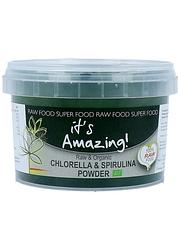 Foto van It'ss amazing bio chlorella & spirulina poeder