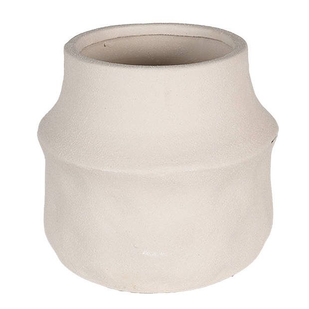 Foto van Clayre & eef bloempot ø 12x11 cm beige keramiek bloempot binnen plantenpot plant pot beige bloempot binnen plantenpot