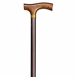 Foto van Gastrock verstelbare wandelstok - brons - aluminium - fritz handvat - lengte 75 - 100 cm