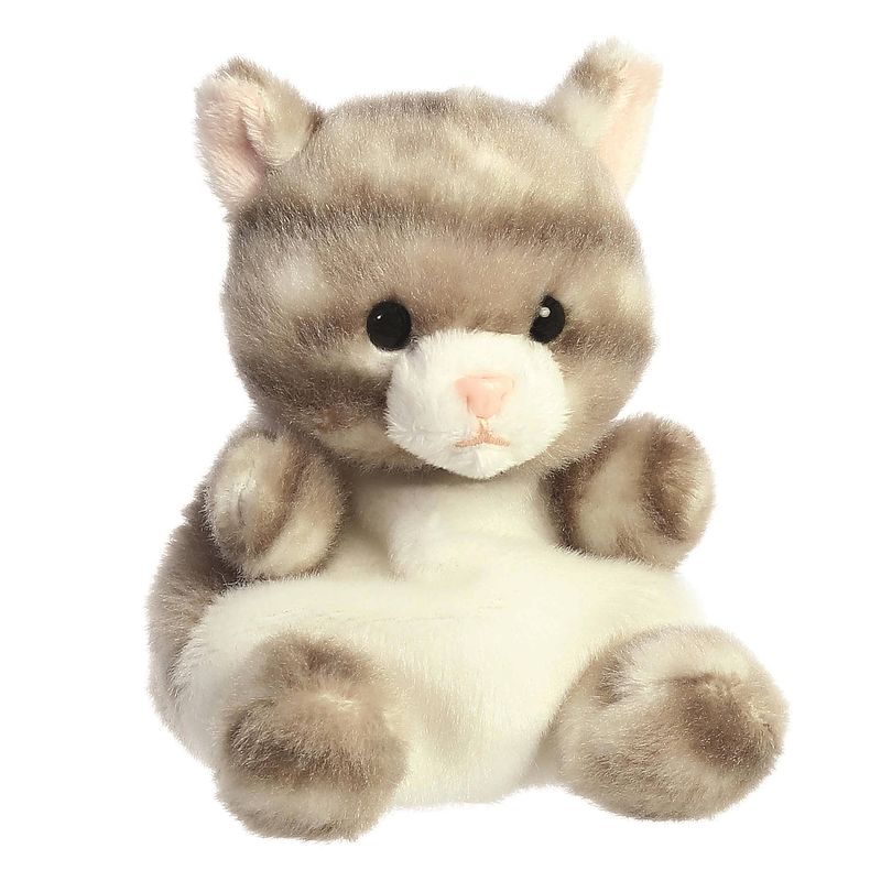 Foto van Pluche dieren knuffels grijze kat van 13 cm - knuffel huisdieren