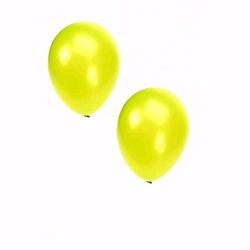 Foto van 10 stuks metallic lime ballonnen 36 cm - ballonnen