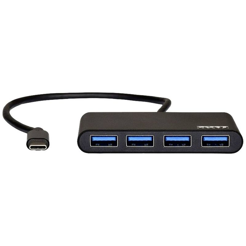 Foto van Port designs 900123 usb-c® (usb 3.2 gen 2) multiport hub 4 poorten zwart