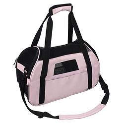 Foto van Nobleza reistas voor huisdieren - transport tas - dieren draagtas - l43 x b23 x h29 cm - m - roze