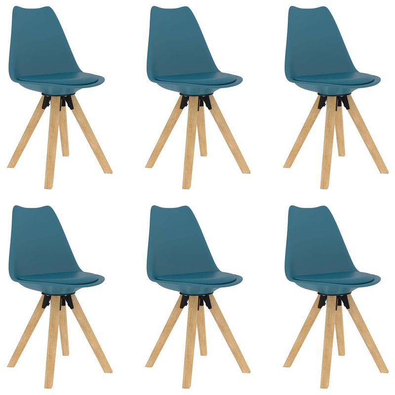 Foto van Vidaxl eetkamerstoelen 6 st turquoise