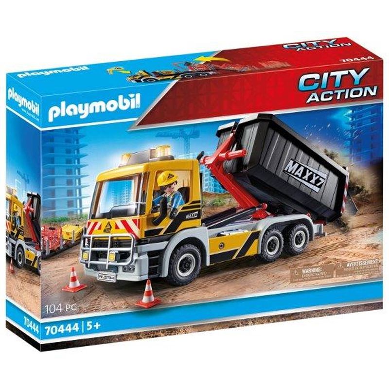 Foto van Playmobil city action vrachtwagen met wissellaadbak 70444