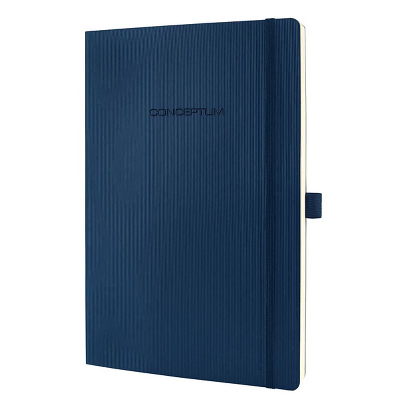 Foto van Notitieboek sigel conceptum pure softcover a4 blauw geruit