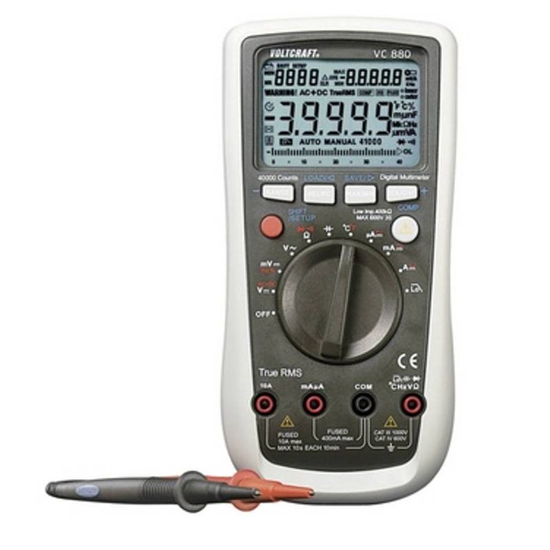 Foto van Voltcraft vc880 multimeter kalibratie (iso) digitaal datalogger cat iii 1000 v, cat iv 600 v weergave (counts): 40000