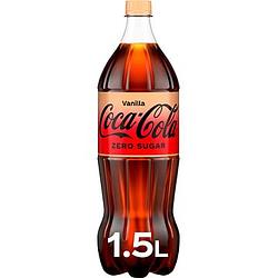 Foto van Cocacola zero sugar vanilla frisdrank 1, 5l aanbieding bij jumbo | 2e halve prijs