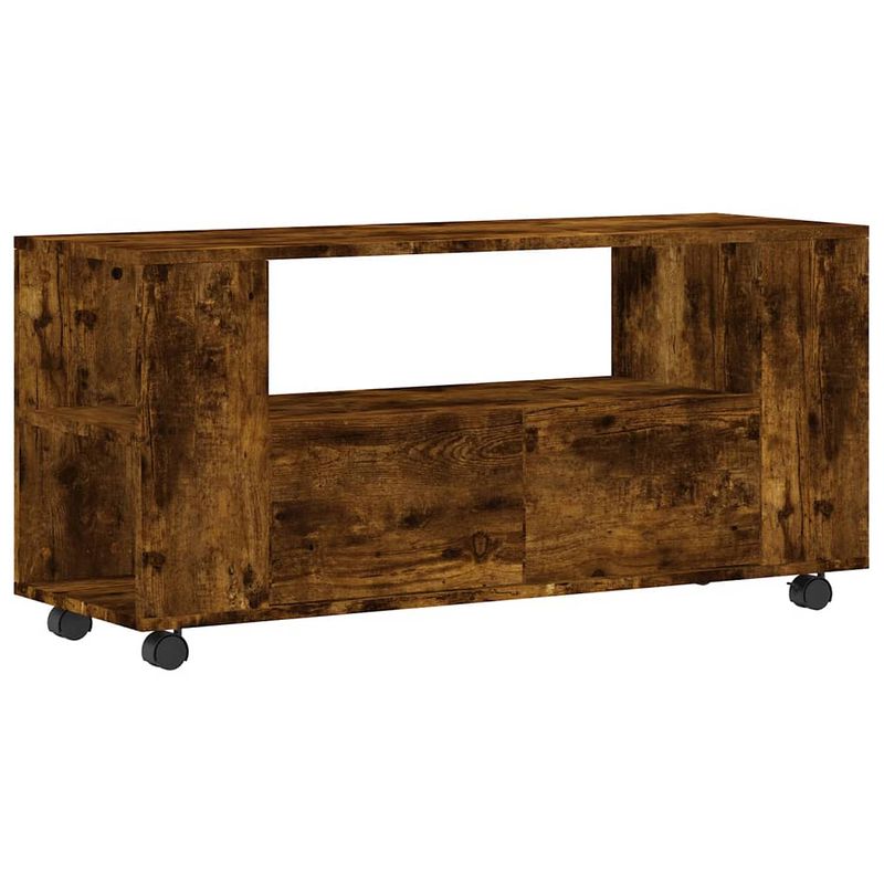 Foto van Vidaxl tv-meubel 102x34,5x43 cm bewerkt hout gerookt eikenkleurig