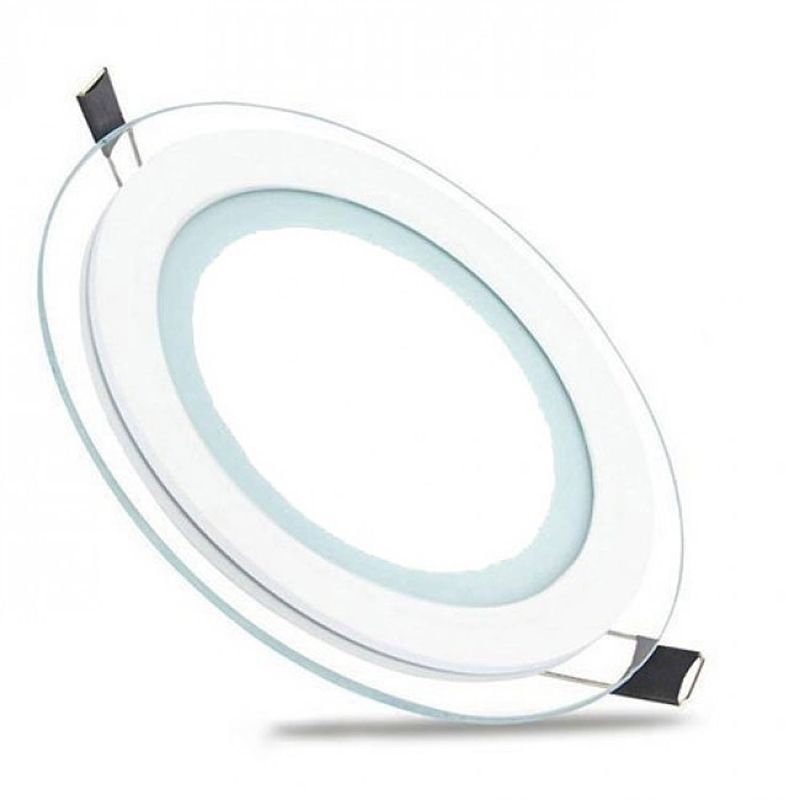 Foto van Led downlight slim - inbouw rond 15w - helder/koud wit 6400k - mat wit glas - ø200mm