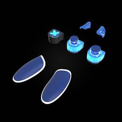 Foto van Thrustmaster eswap x led blue crystal pack extra set pc, xbox one, xbox one s, xbox series x blauw