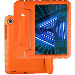 Foto van Basey lenovo m10 fhd plus (2e generatie) kinderhoesje foam case hoesje cover hoes - oranje