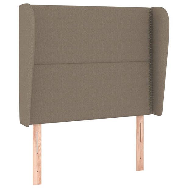 Foto van Vidaxl hoofdbord met randen 93x23x118/128 cm stof taupe