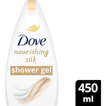 Foto van Dove shower gel nourishing silk 450ml bij jumbo