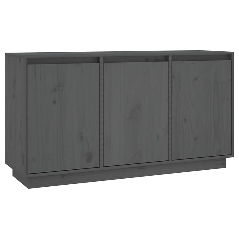 Foto van Vidaxl dressoir 111x34x60 cm massief grenenhout grijs