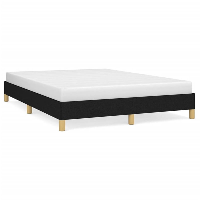 Foto van The living store bedframe stof zwart 140x190 cm - bed