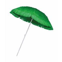 Foto van Rieten strand parasol groen - parasols