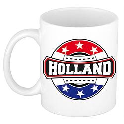 Foto van Holland / nederland embleem mok / beker 300 ml - feest mokken